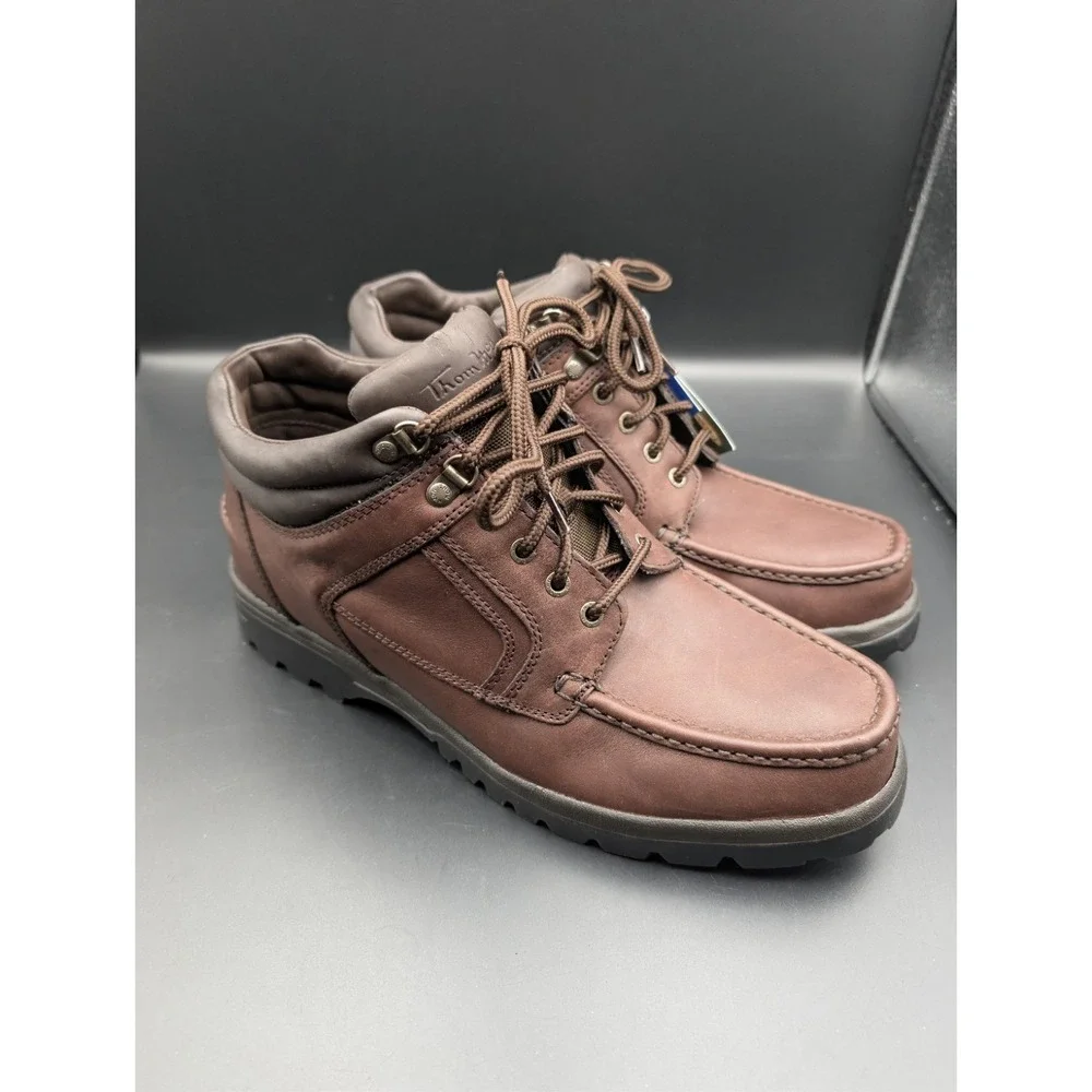 Thom McAn Boots Mens 12 Chukka Ankle Brown Leather Moc Toe Casual 84630