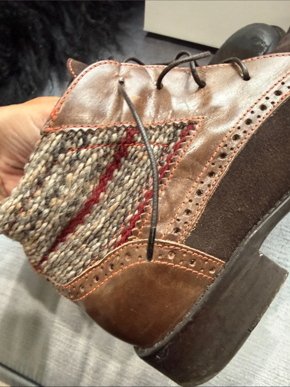 Robert Graham Brown Suede & Leather Chukka Boots