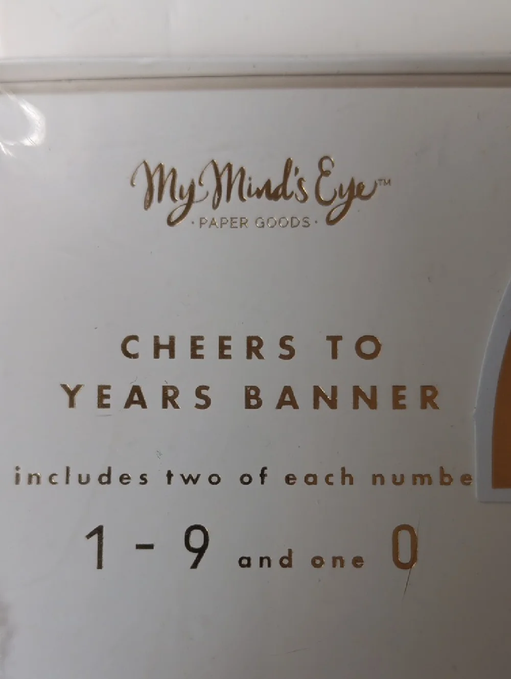 CELEBTRATE GOLD '21' YEARS  BANNER INCLUDES 2 SETS OF NUMBERS 1-9 & 0