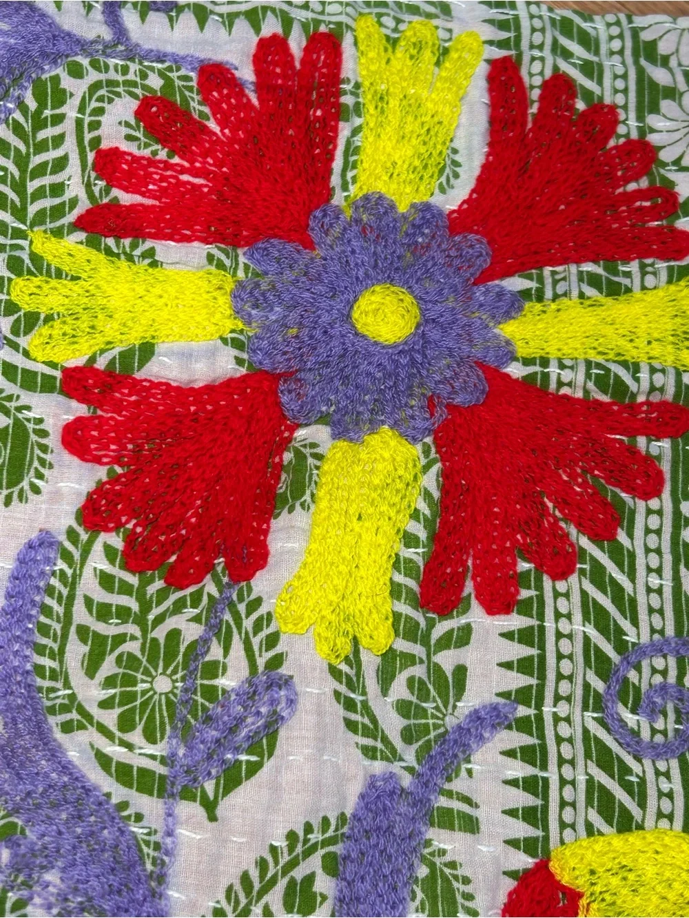Kantha Sari Throw 82x96