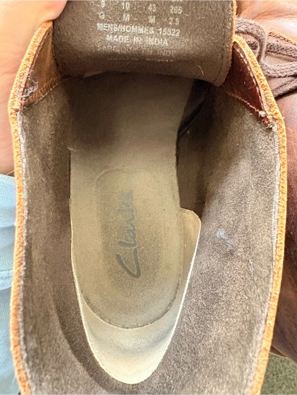 Clarks handcrafted leather