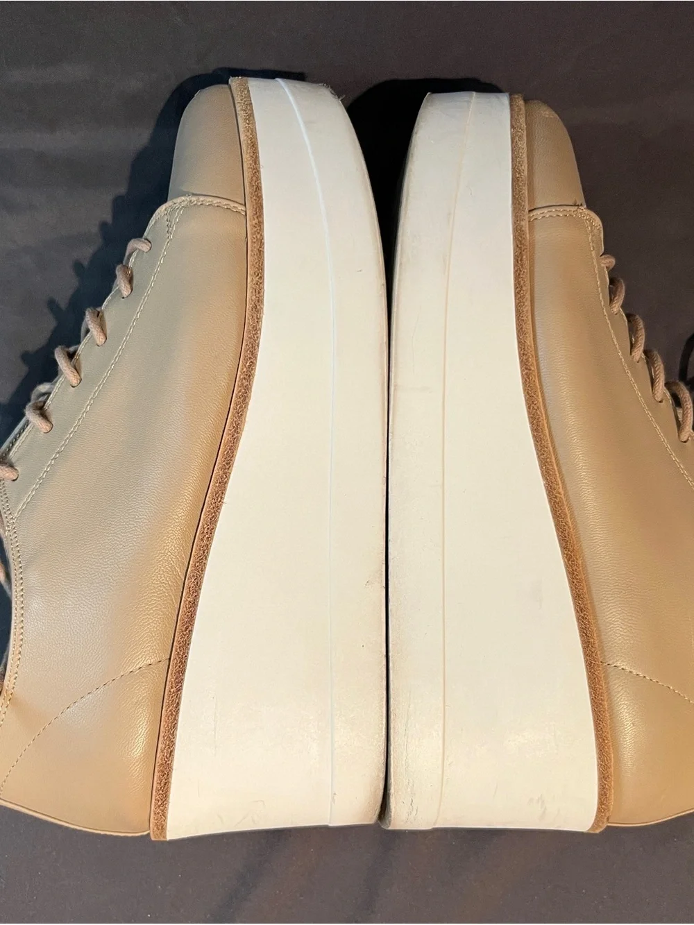 Steve Madden Kimber Natural Leather Platform Oxfords Size 9.5