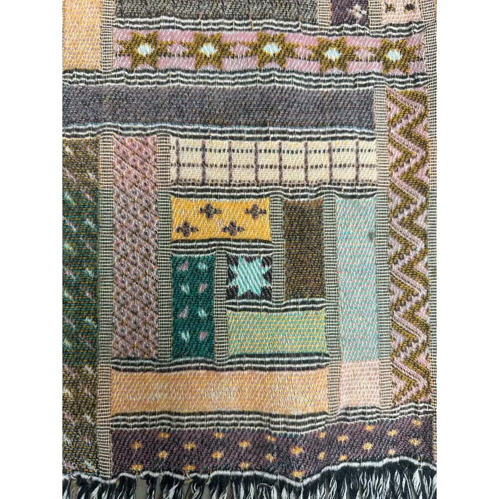 LaneRossi Samarkanda throw Blanket made in Italy Mcm knit geometric colorful art