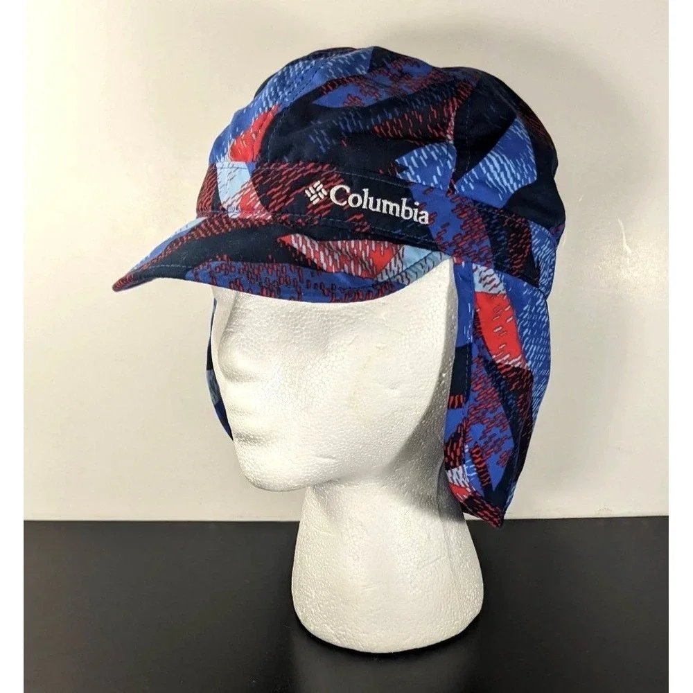 Coastal Columbia Youth L/XL Blue‎ Nautical Sun Hat Flap Cap Kids Beach