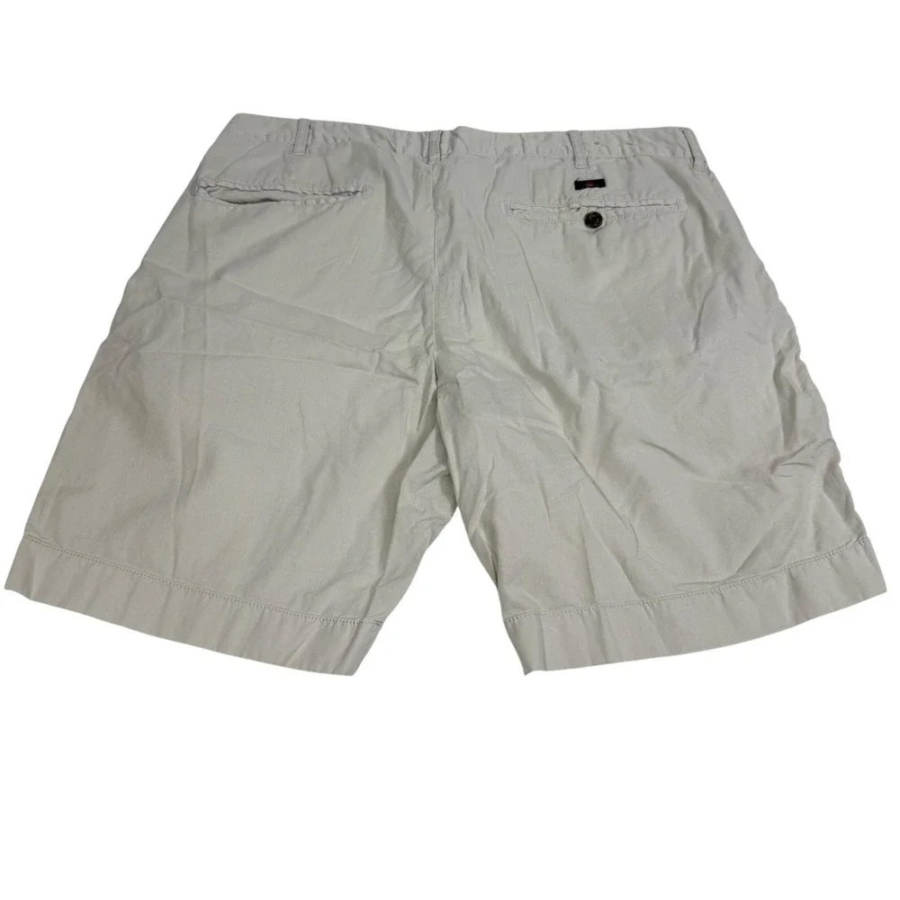 Faherty Mens 33 Chino Shorts Beige Cotton‎ Lyocell Blend 8 Inch Inseam