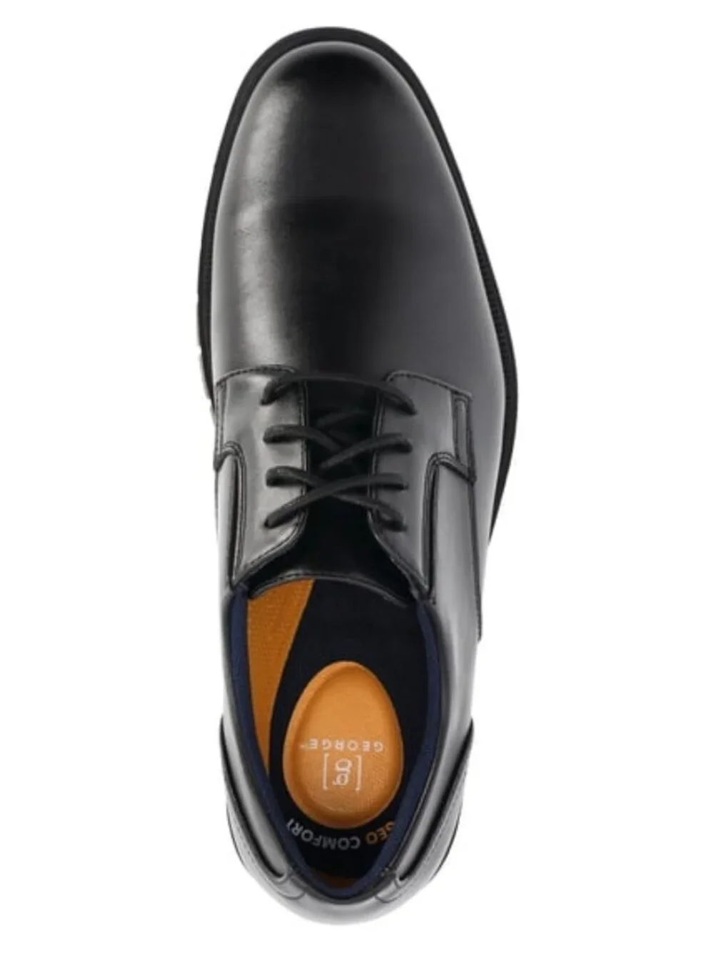 George Men's Flexx Comfort Oxford Dress Shoes (New, Black, Size 10.5, 10 1/2)