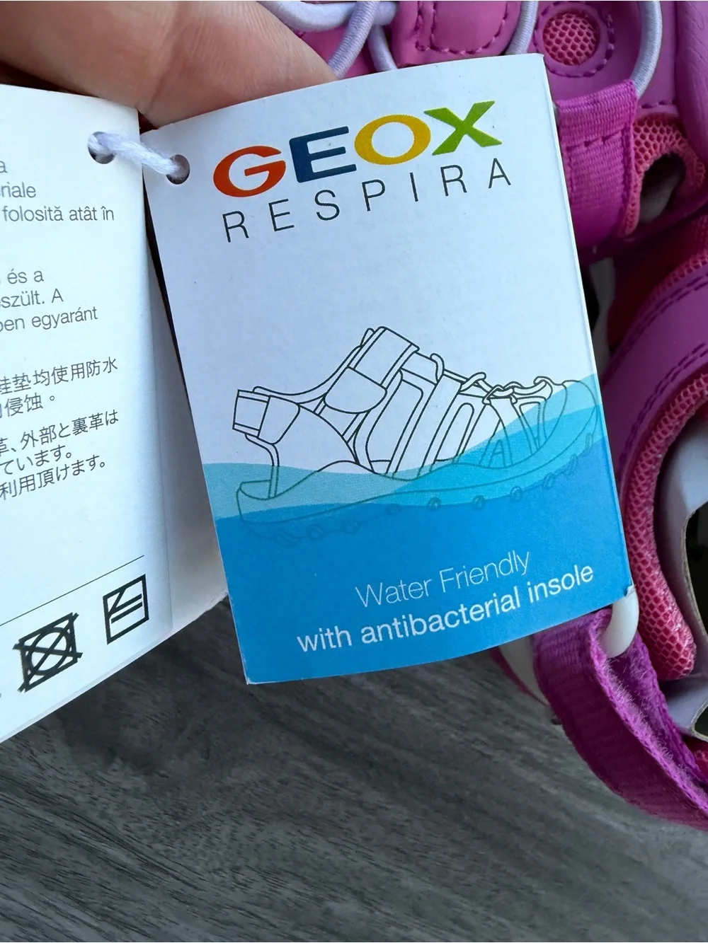 Geox Respira Girls Water Friendly Pink Hiking Sandals Water Shoes Sz 28 / 10.5US