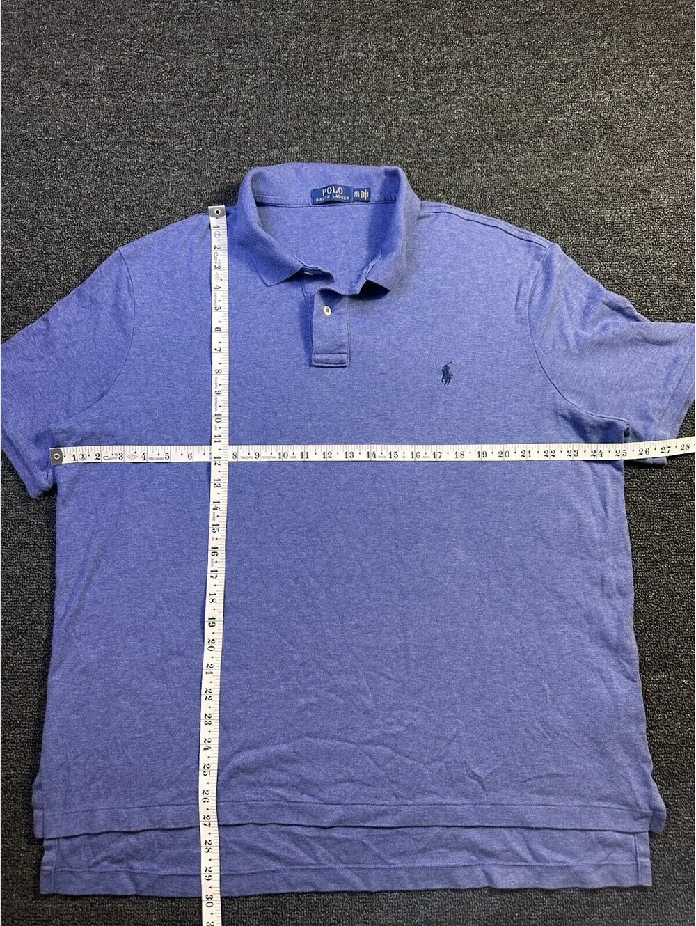 Polo Ralph Lauren Polo Shirt Mens XXL Blue Pima Blue Pony