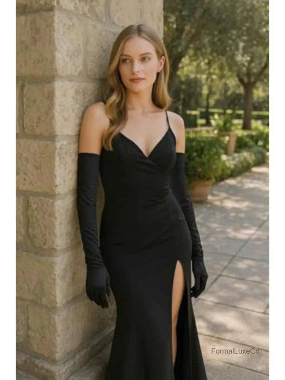 Opera Length Satin Gloves Stretchy Formal Party Costume Accessory