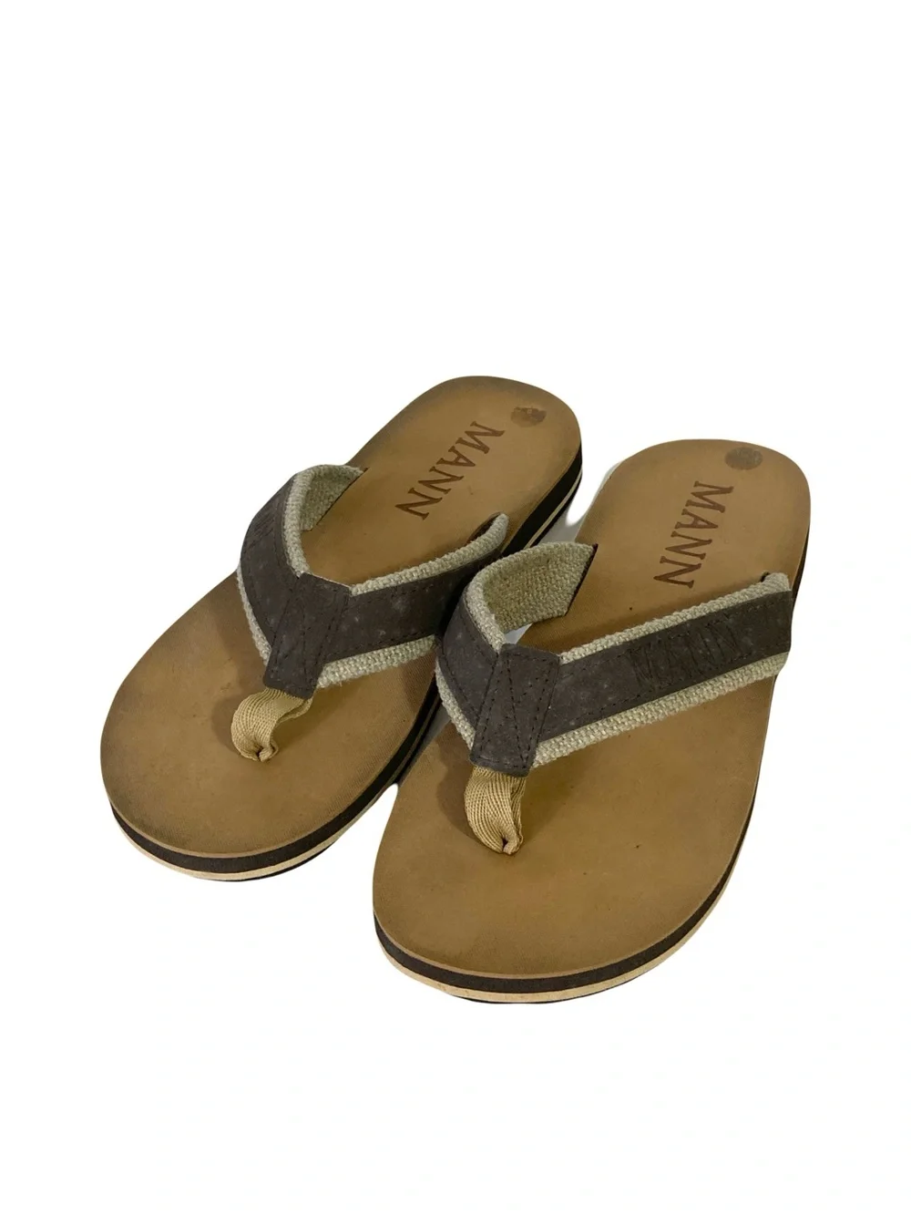 MANN Sandals Men 10.5 Brown Thong