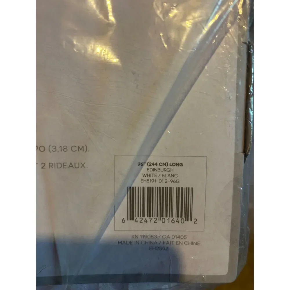 Exclusive Home Edinburgh Sheer Branch Curtains 52x96 – 2 Panels – Winter White