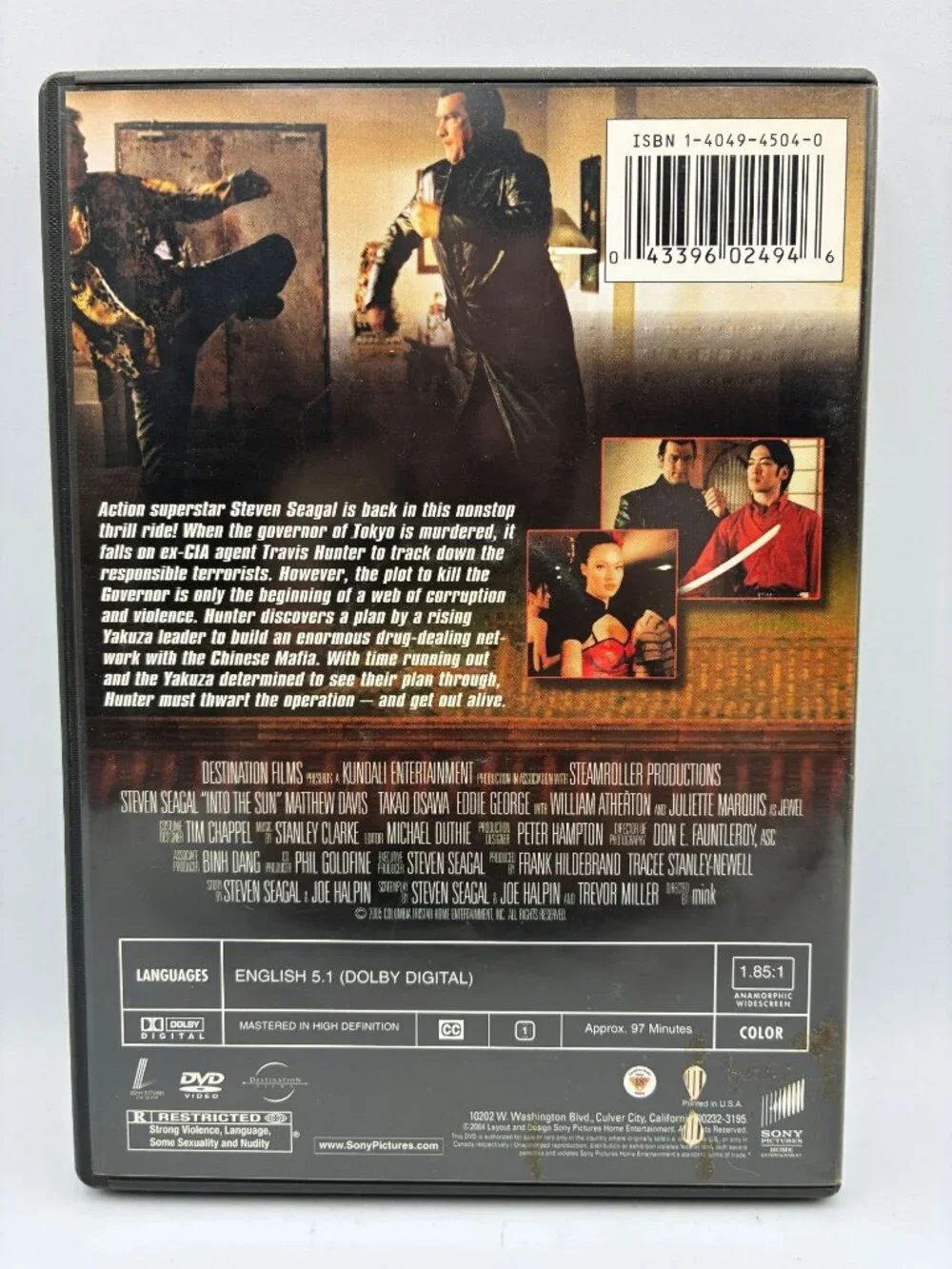 Into The Sun Steven Seagal R Sony Pictures Widescreen DVD English Action 2005