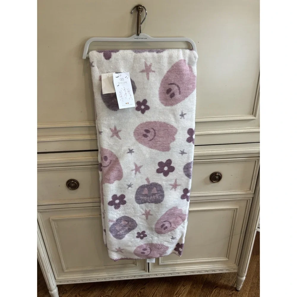 Docofil Halloween Blanket White Purple Pink Ghost Pumpkin Cute 51