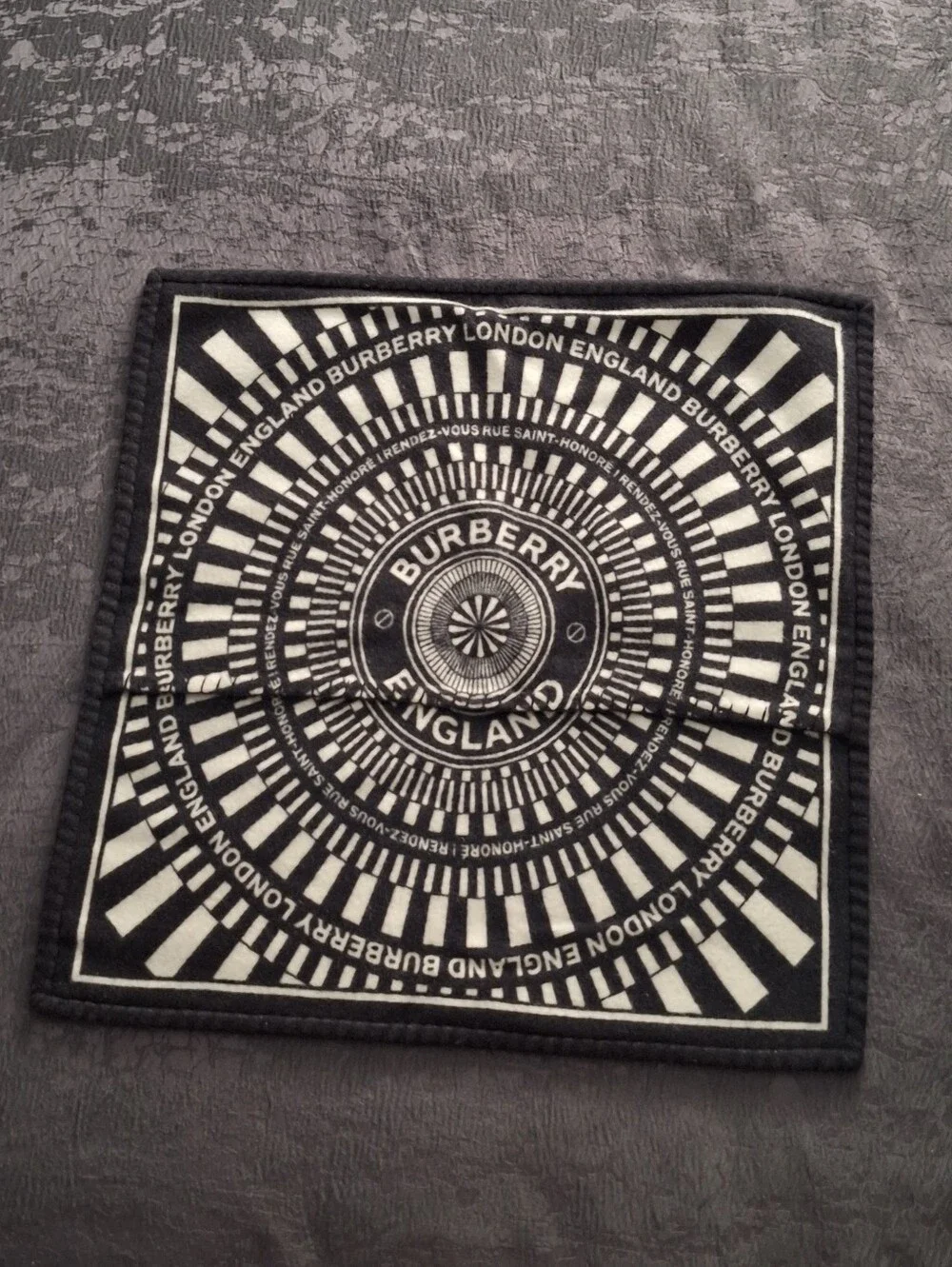 Burberry Blue and White Graphic England Logo Throw