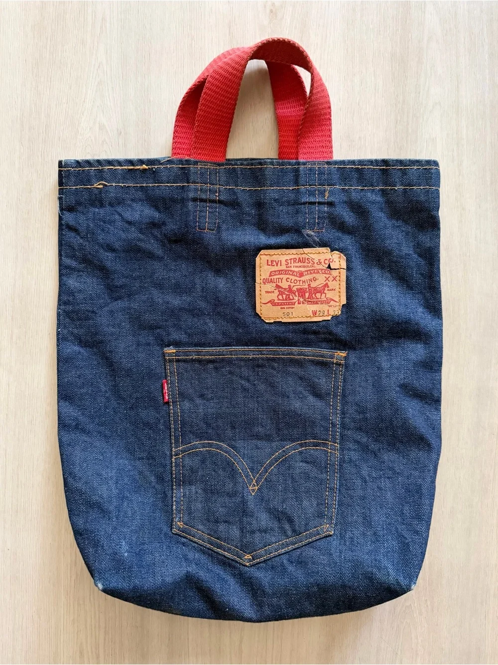 Vintage 70s Levis Denim Bag With The Big E