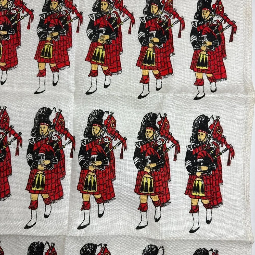 NWOT Ireland Irish Linen Tea Towel or Wall Handing  Pipes & Drums Reg.#7792