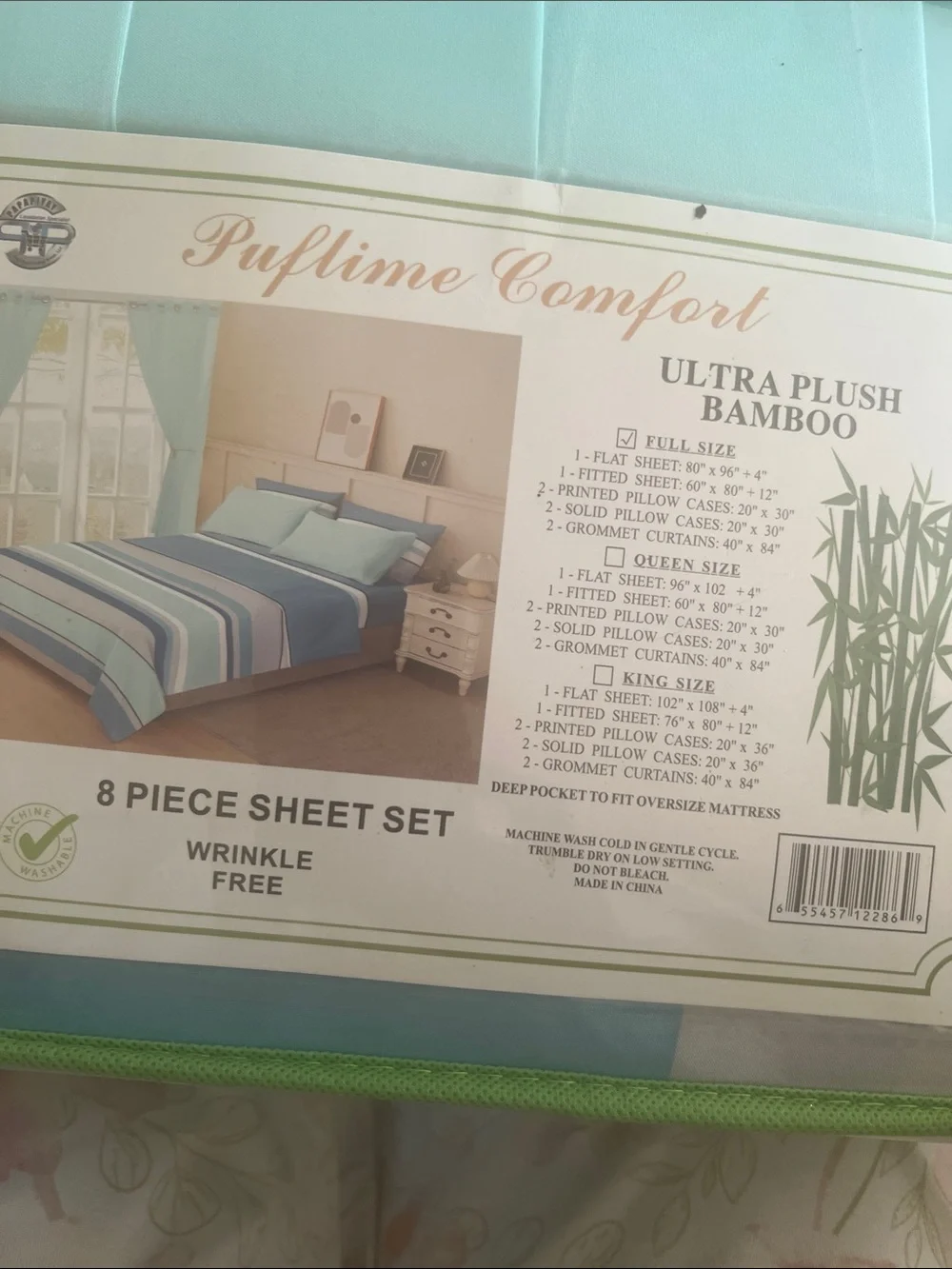 Ultra Plush Bamboo 8-Piece Sheet Set - Teal Blue