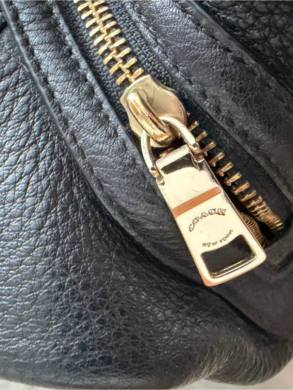 Coach Scout Black Pebbled Leather Hobo with Gold Accent Hardware
