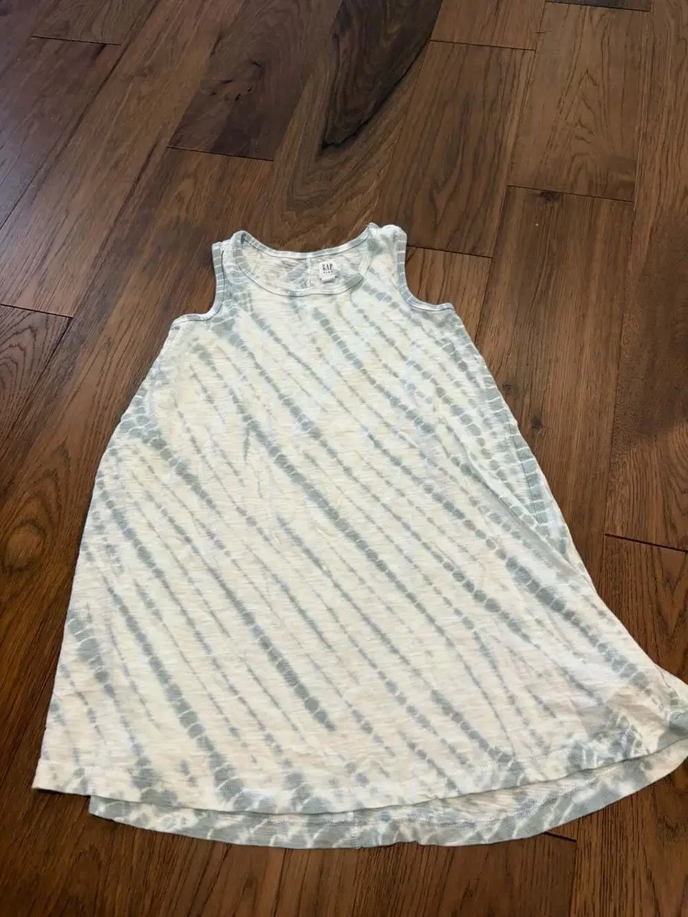 Gap Kids Tie Dye Tank Dress Blue White Size S 6-7