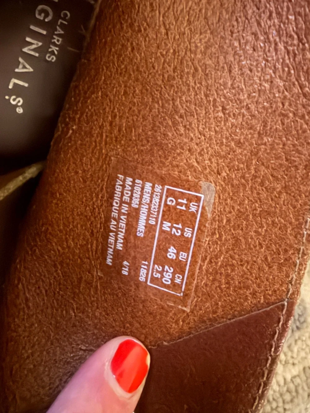 Clarks suede upper