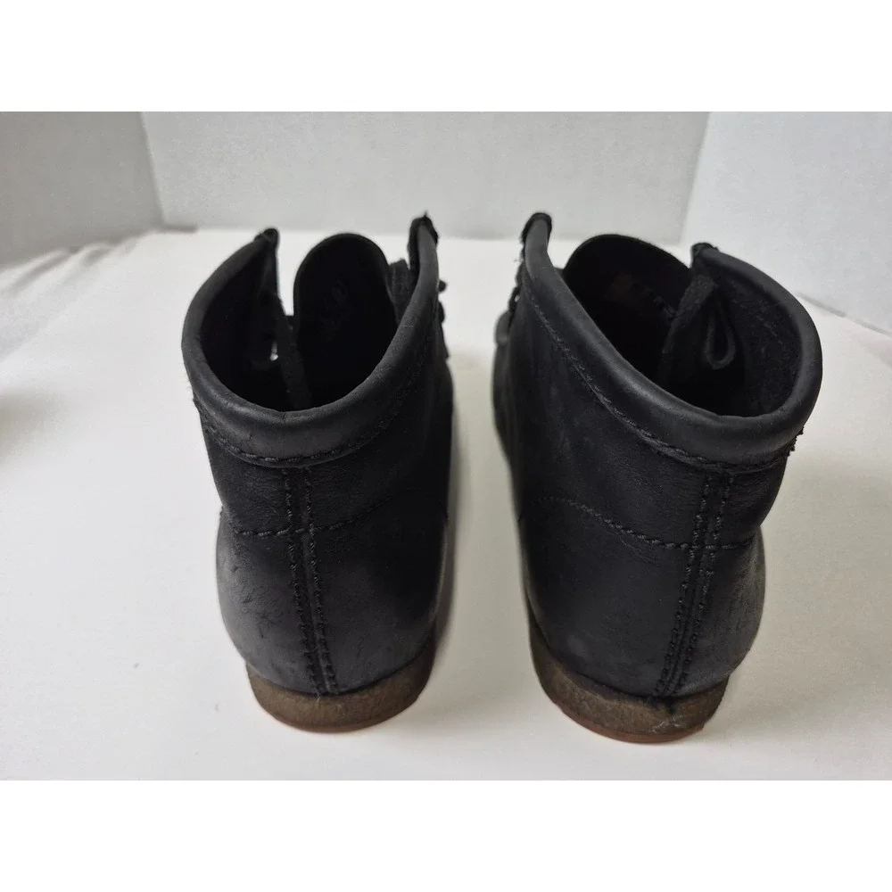 Clarks Wallabee Boots Black Leather Moccasin Lace Up Mens 8 261297667070
