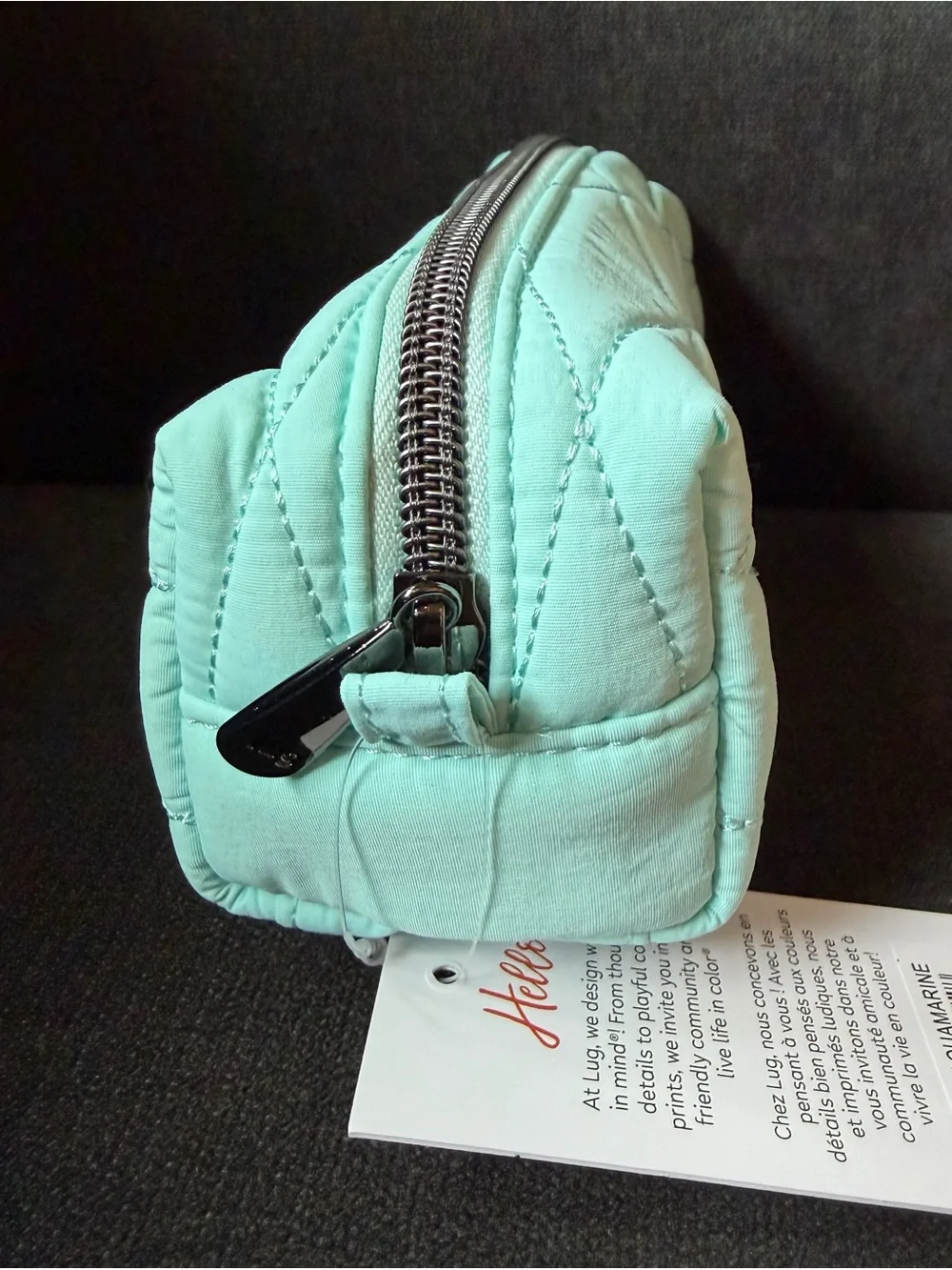 Lug Jib CloudGo Zip Pouch Bag – Aquamarine (Blue Green)