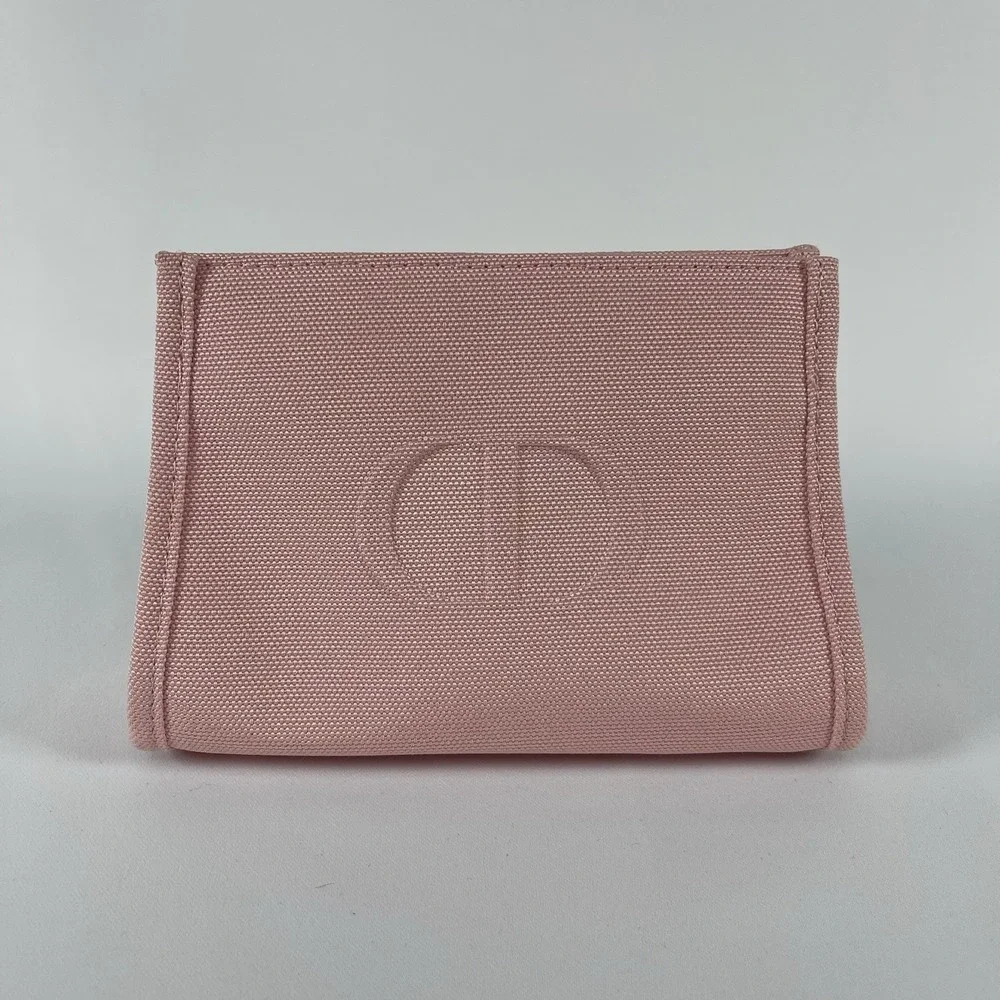 Dior Beauté Cosmetic Makeup Bag Pouch Pink Mesh Designer Luxury Pastel