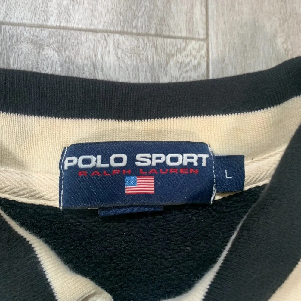 Ralph‎ Lauren Tiger Pullover Mens Large Black Polo Jacket