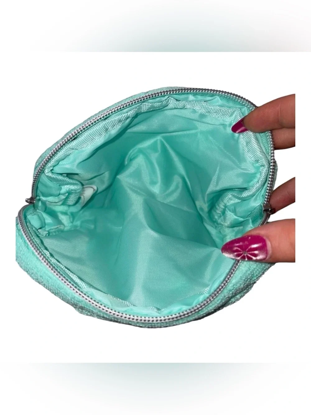 MAC‎ Cosmetics Teal Makeup Bag Terry Cloth