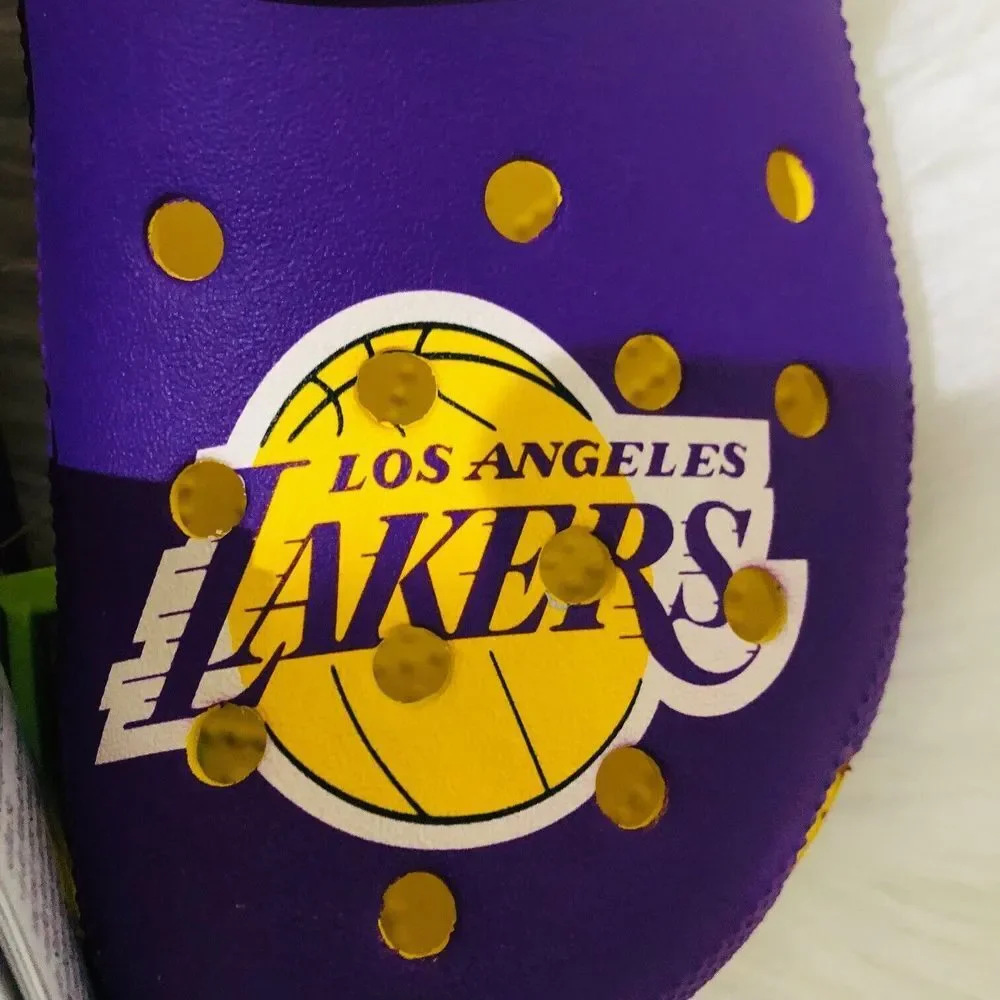 NBA‎ Los Angeles Lakers Classic Clog Crocs Comfort Sunflower Men 8 Women 10 NEW