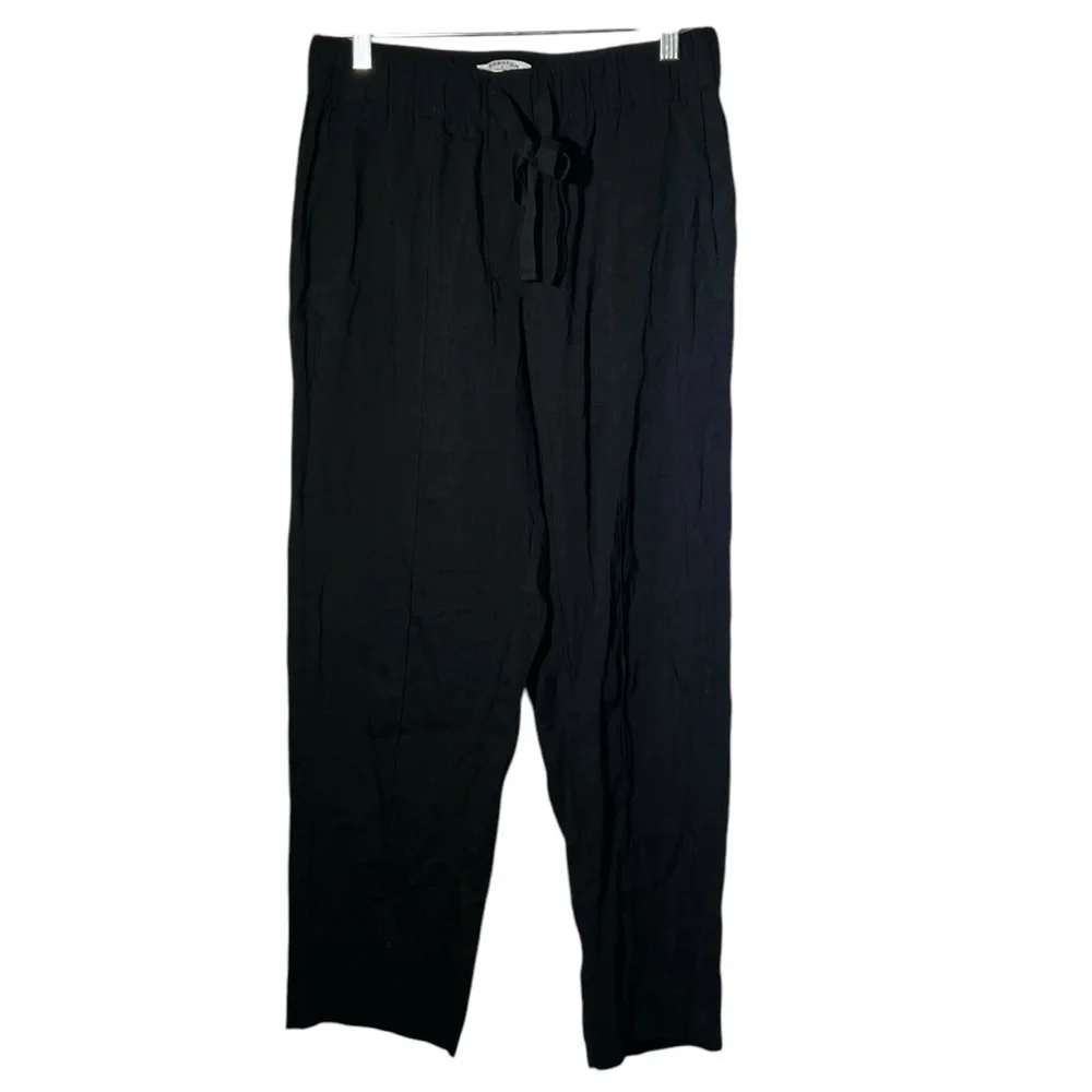 Babaton Day Errol Black Linen Blend Pants Small