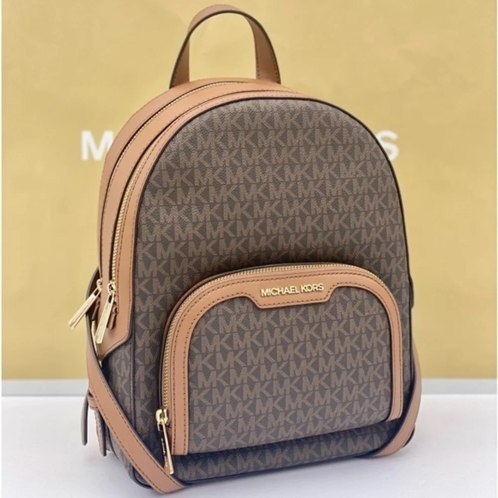 MICHAEL KORS JAYCEE MEDIUM BACKPACK BROWN SIGNATURE COLOR