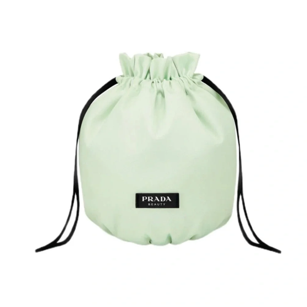 Prada Beauty Light Green Drawstring Cosmetic Pouch