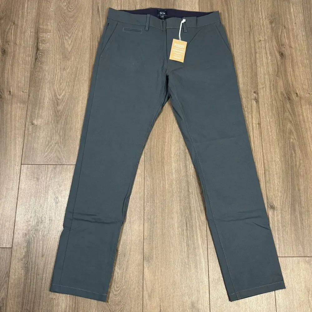 J.Crew 484 Slim-Fit Tech Pants Mens Sz 30 x 30 Blue Mid Rise Flat Front Stretch