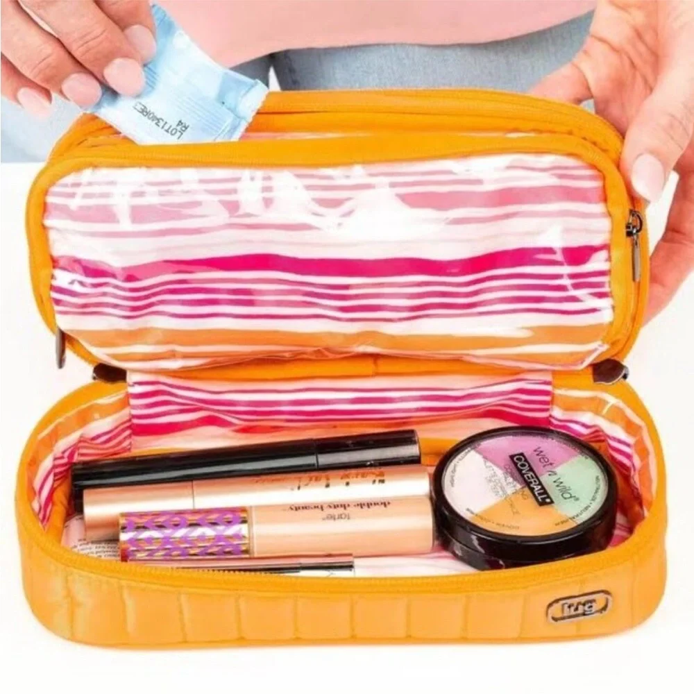 Lug Legacy Collection Double Decker Cosmetic Case Peach Sorbet