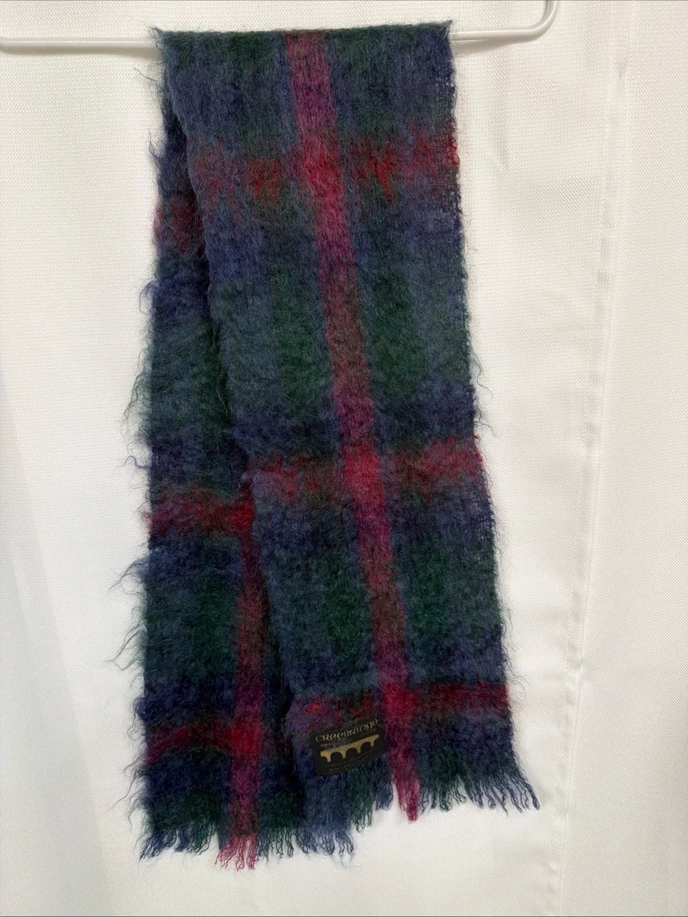 VTG ‎ Creebridge Classic Scotland High Quality Fluffy Mohair Tartan Plaid Scarf