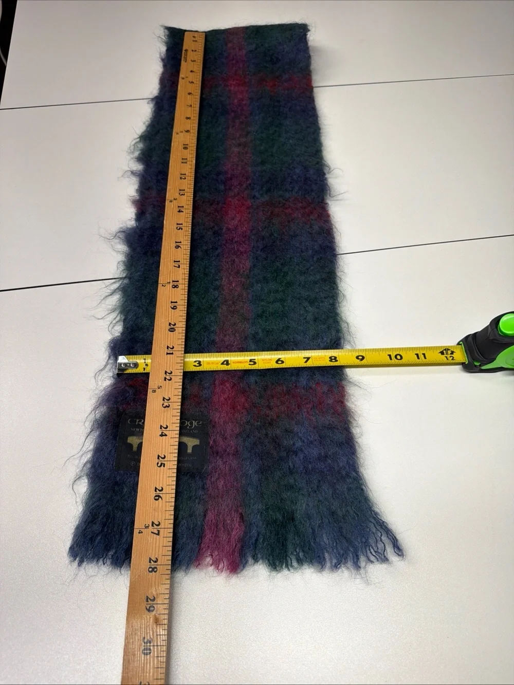 VTG ‎ Creebridge Classic Scotland High Quality Fluffy Mohair Tartan Plaid Scarf