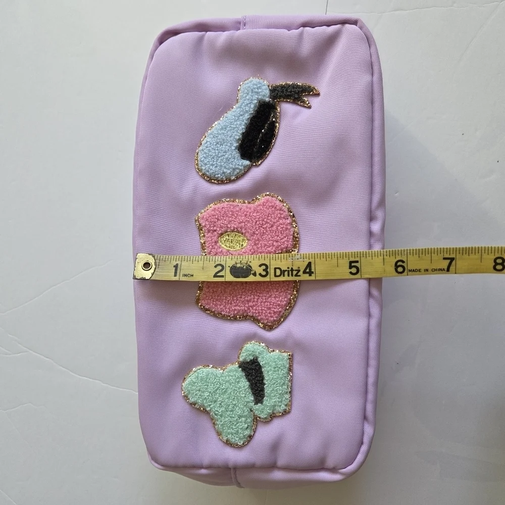 Pastel Cosmetic Bag with Embroidered Disney Accents