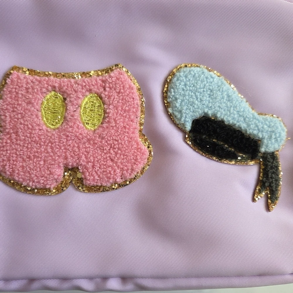 Pastel Cosmetic Bag with Embroidered Disney Accents