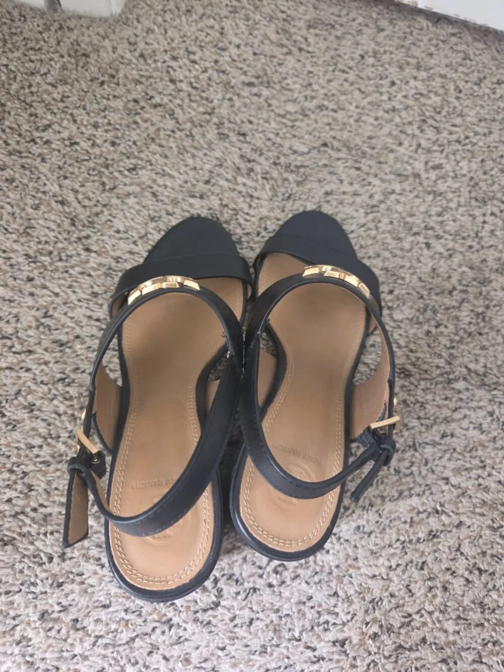 Tory Burch Women's Black Everly Sandal - Size 9