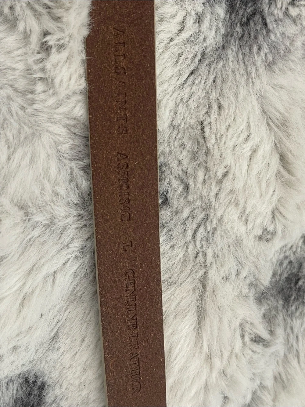 Cream Leather Women's Belt with Gold Buckle