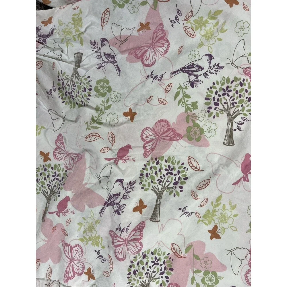 Laura Ashley Pink/Green/Orange Floral AOP Full Size Sheet Set + 2 Pillowcases