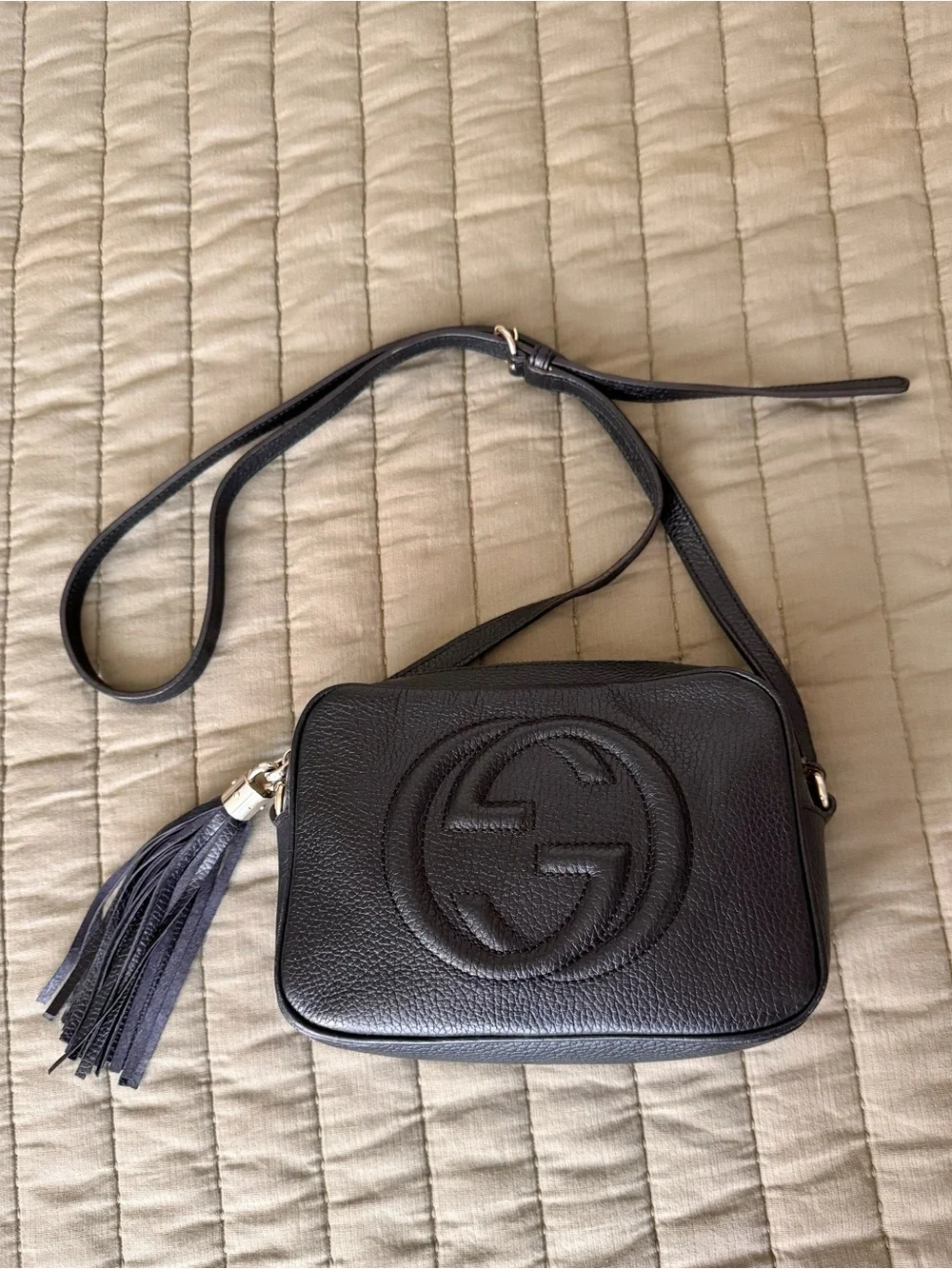 Gucci black leather