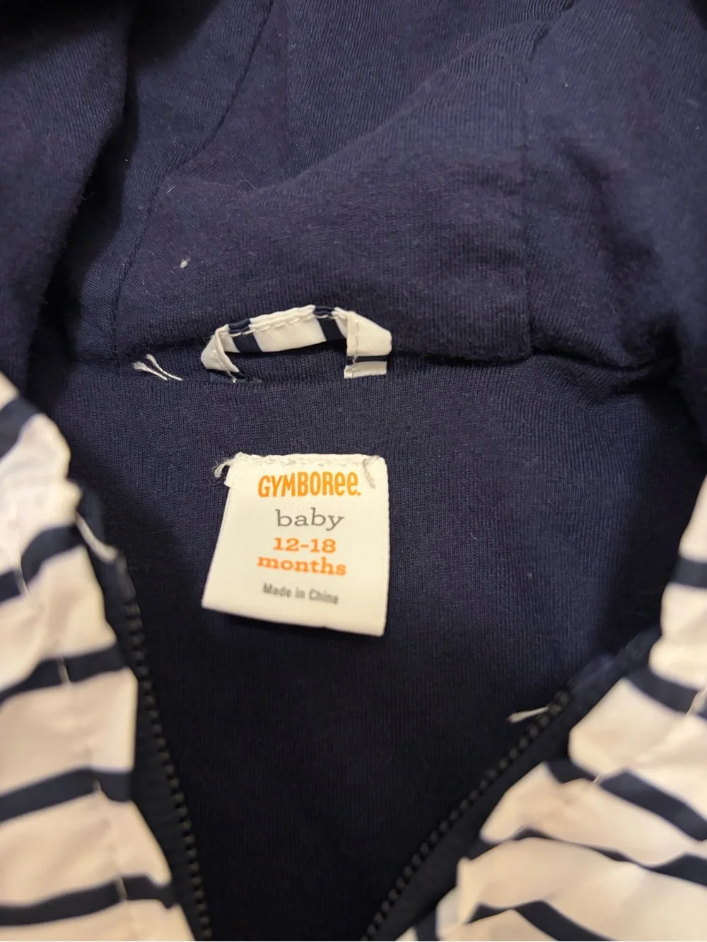 Gymboree striped hooded