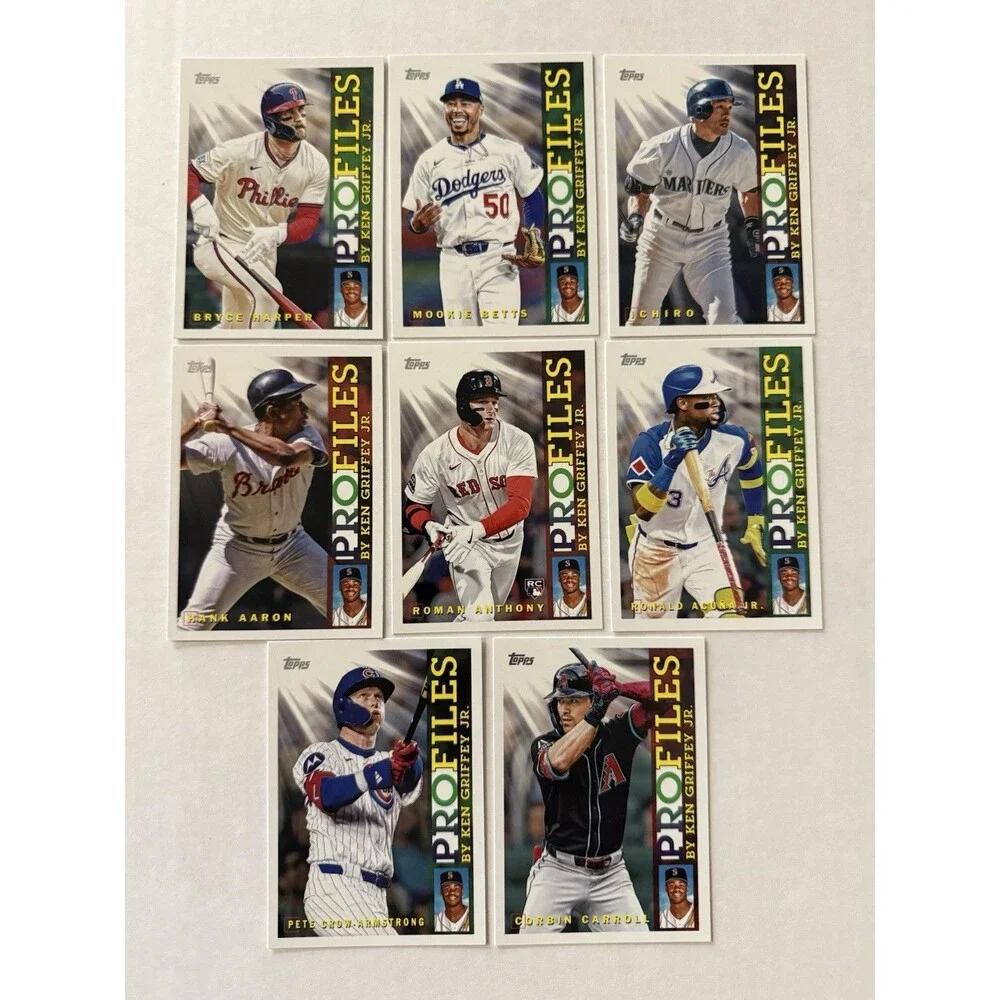 2026 Topps Series 1 Profiles Acuña Harper Betts Ichiro Carroll RC 8 Card Lot