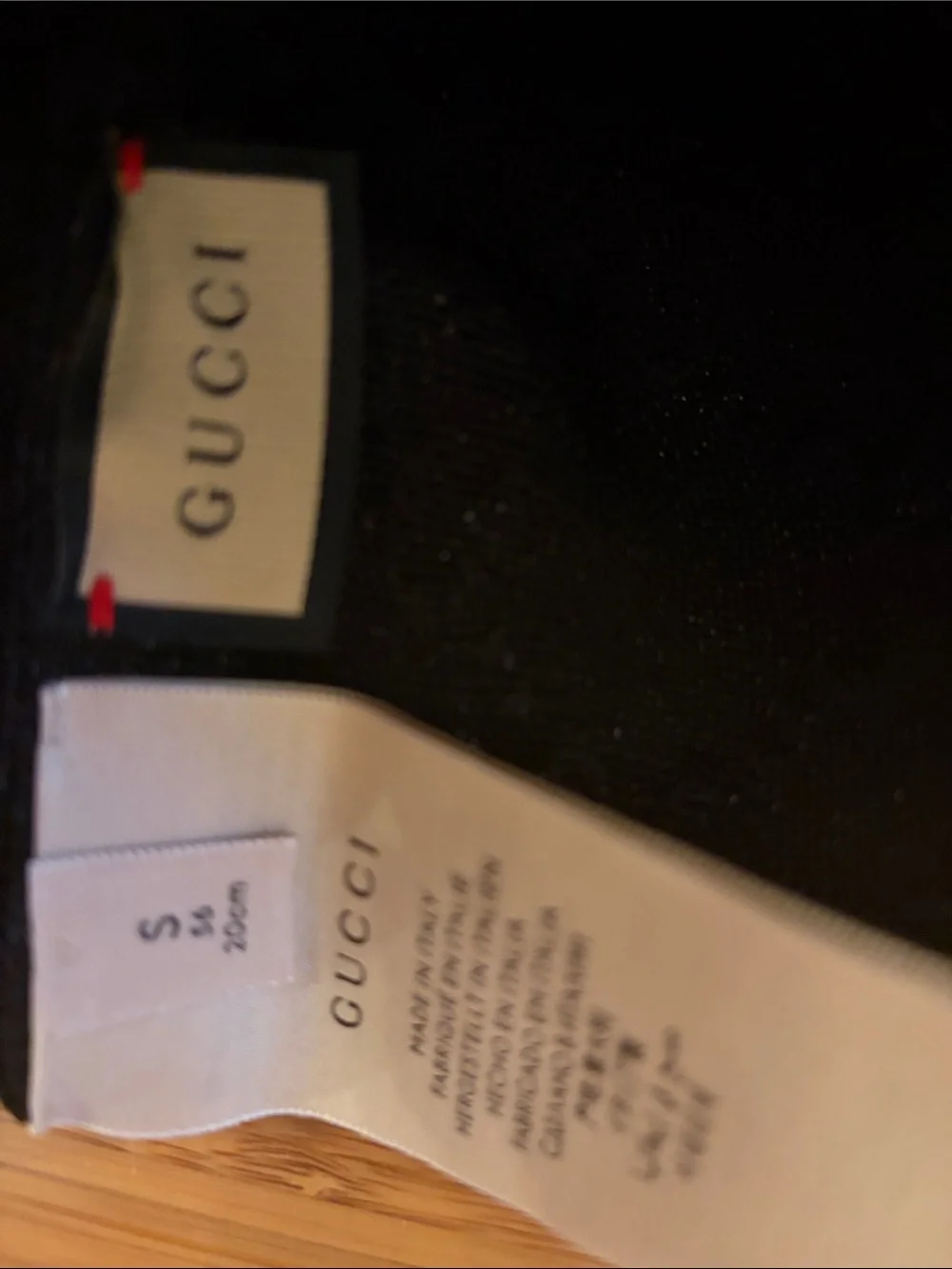 Authentic Gucci Black Knit Logo Cuff Beanie