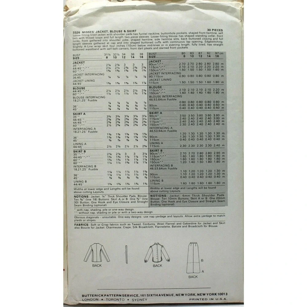 Butterick sewing pattern