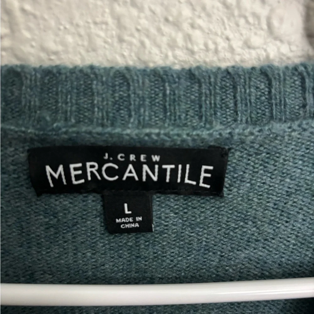 J. Crew Mercantile Men’s Sage Green Crew Neck Sweater Size Large