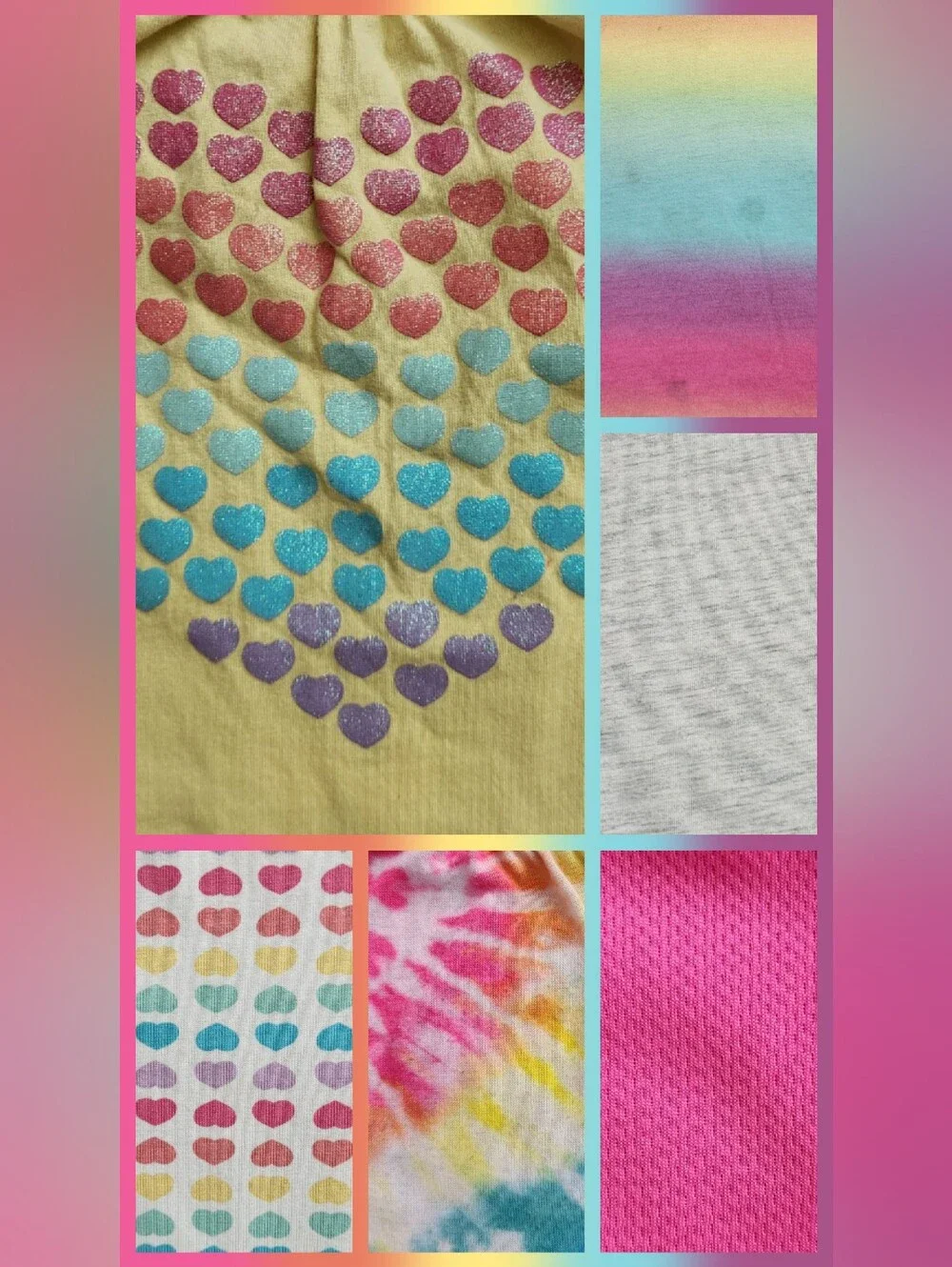Girls 5/6T Rainbow On The Go Mix & Match Bundle | Back To School | 6 Pieces