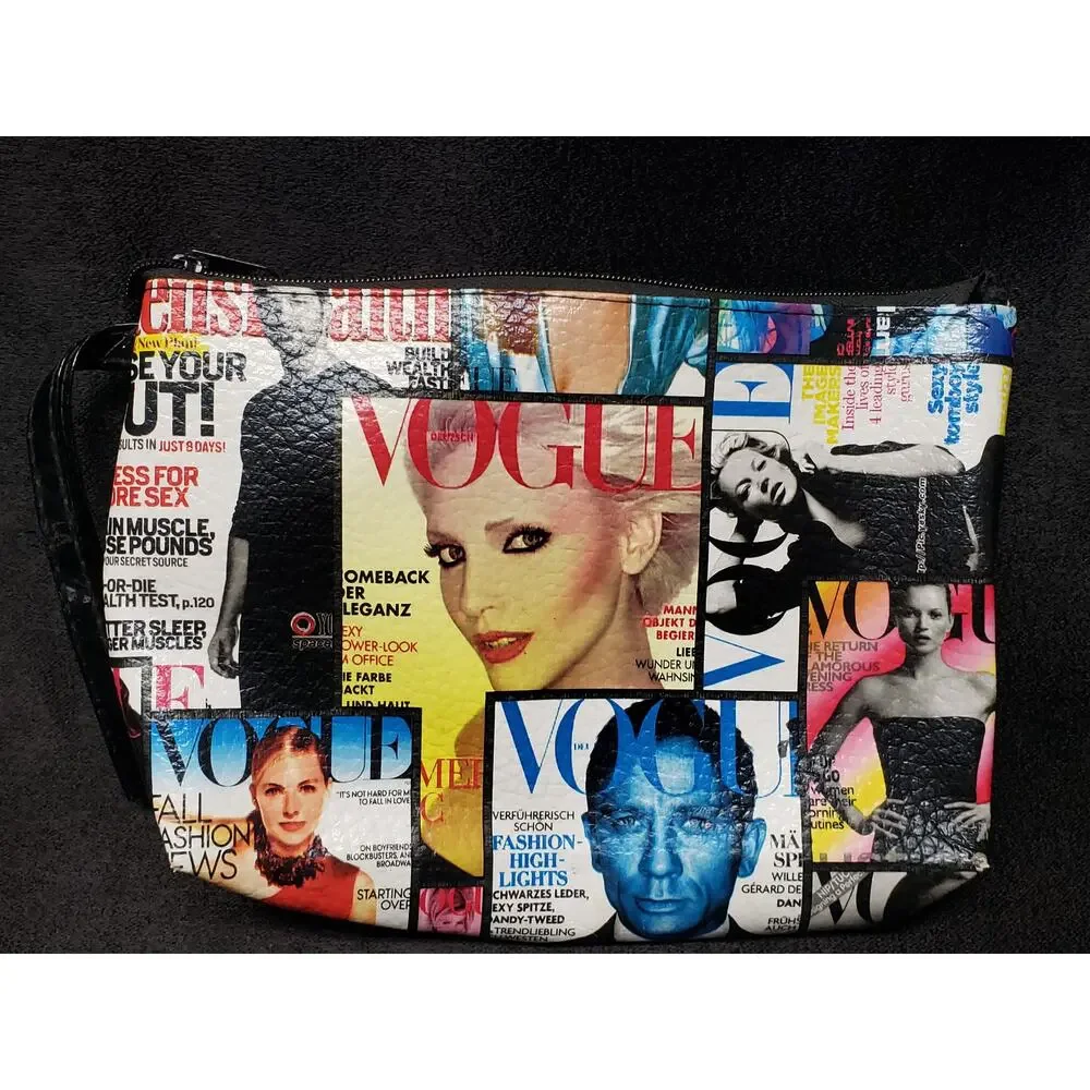 Vogue Variety Magazine Cover Clip Art Accessory Makeup Office Pouch Travel Case